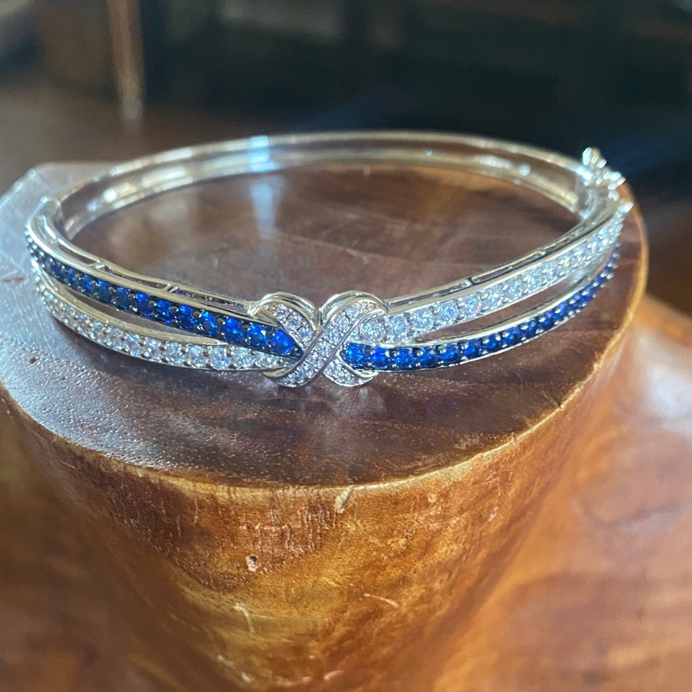 Swarovski Silver and Blue Crystal Bracelet